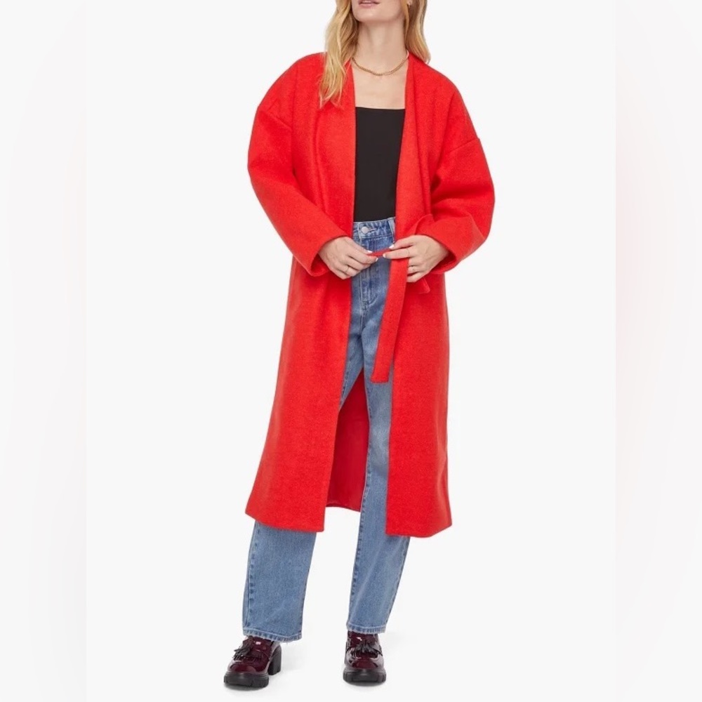 NWT JustFab Wrap Front Double Knit Robe Coat | Size: Large